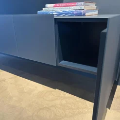 Interlübke Wohnwände & Tv-Lowboards|Lowboard Jorel Mattglas T83 Navy Und 82 Atlantic Inklusive Wandregal Lilu Und Beleuchtung