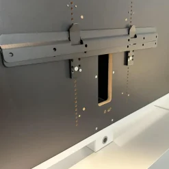 YOMEI Wohnwände & Tv-Lowboards|Lowboard Matrix Leder Weiß 13 Inklusive TV Einsatz Mit Kadelabdeckung