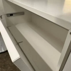 YOMEI Wohnwände & Tv-Lowboards|Lowboard Matrix Leder Weiß 13 Inklusive TV Einsatz Mit Kadelabdeckung