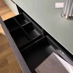 Spectral Smart Furniture Wohnwände & Tv-Lowboards|Lowboard Scala Lack Anthrazit Und Grau Metallgestell Schwarz Inklusive Beleuchtung