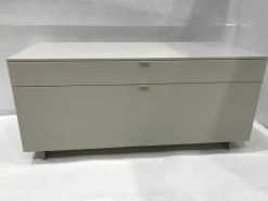 Piure Wohnwände & Tv-Lowboards|Kommoden & Sideboards|Lowboard Side Lack Matt P21 Mud Grau Beige Frontprofile Alu Chom Matt