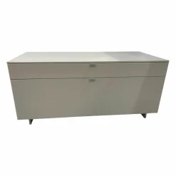 Piure Wohnwände & Tv-Lowboards|Kommoden & Sideboards|Lowboard Side Lack Matt P21 Mud Grau Beige Frontprofile Alu Chom Matt