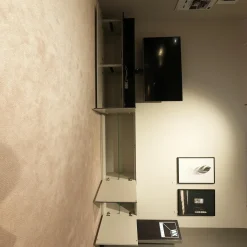 Kettnaker Wohnwände & Tv-Lowboards|Lowboard Soma 1312 Phonoschrank Lack Lichtgrau Drehsäule Schwarz