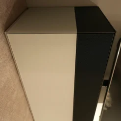 Kettnaker Wohnwände & Tv-Lowboards|Lowboard Soma 1312 Phonoschrank Lack Lichtgrau Drehsäule Schwarz