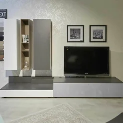 Spectral Smart Furniture Wohnwände & Tv-Lowboards|Media-Wohnwand Next Granite Weiß
