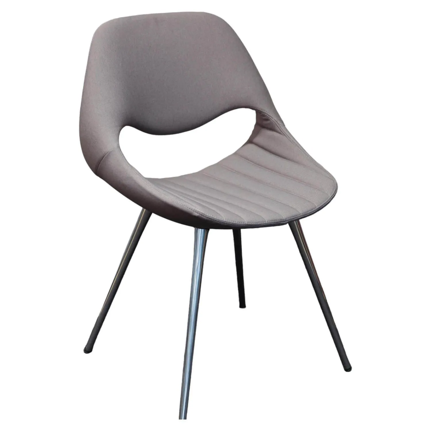 Züco Einzelstühle|Mehrzweckstuhl Little Perillo XS Bezug Grau Vierbein Chrom