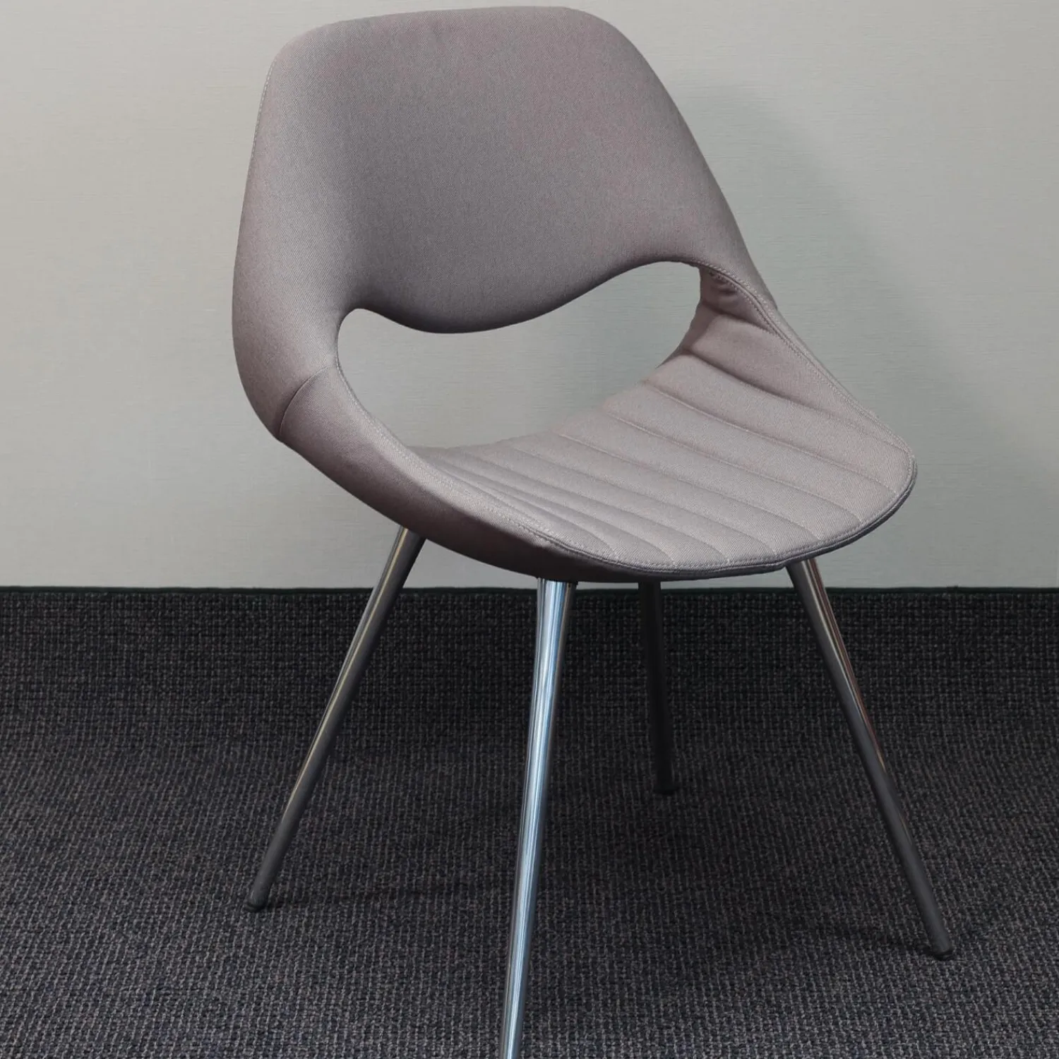 Züco Einzelstühle|Mehrzweckstuhl Little Perillo XS Bezug Grau Vierbein Chrom