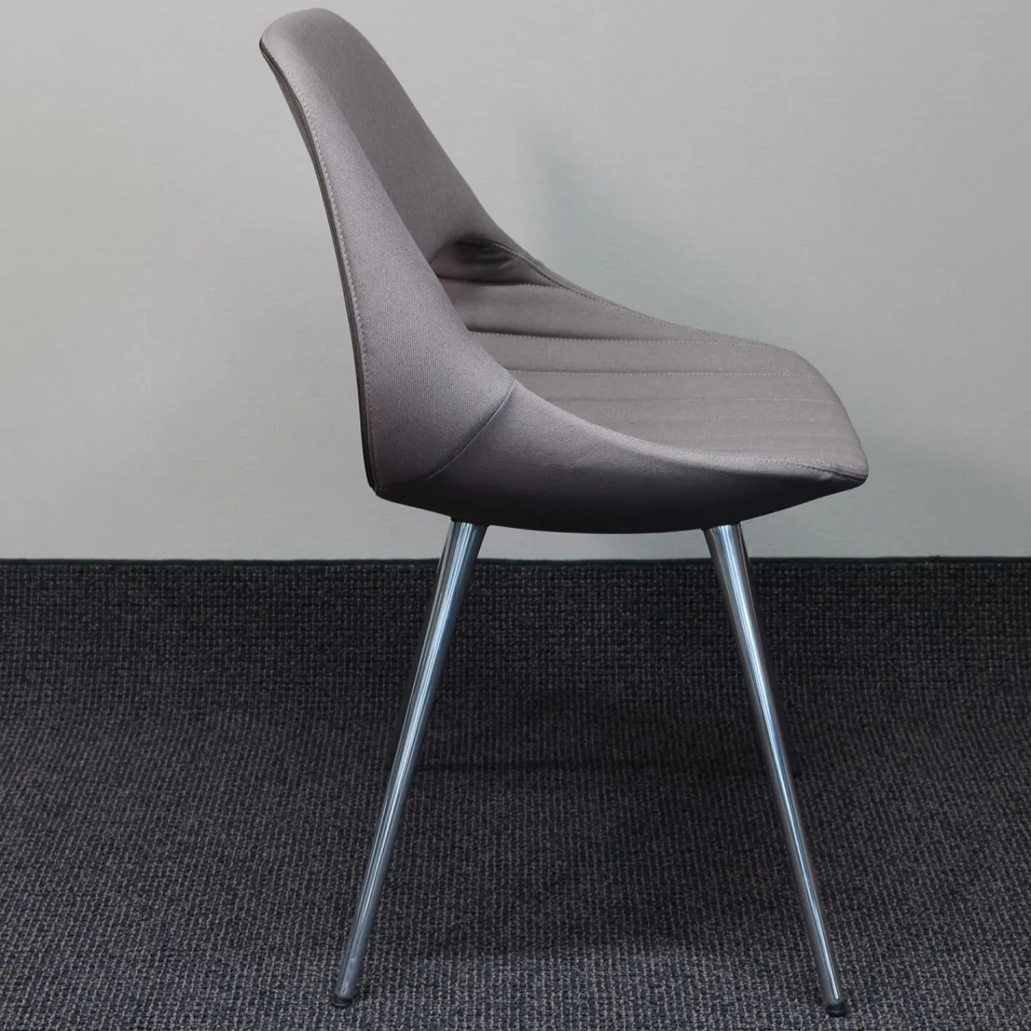 Züco Einzelstühle|Mehrzweckstuhl Little Perillo XS Bezug Grau Vierbein Chrom