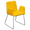 Girsberger Einzelstühle|Mehrzweckstuhl Pepe Filzbezug Gelb Kufengestell Verchromt