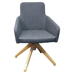 Wagner Living Einzelstühle|Mehrzweckstuhl W-Cube 1 Filzstoff Gestell Eiche Natur Geölt