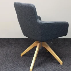 Wagner Living Einzelstühle|Mehrzweckstuhl W-Cube 1 Filzstoff Gestell Eiche Natur Geölt