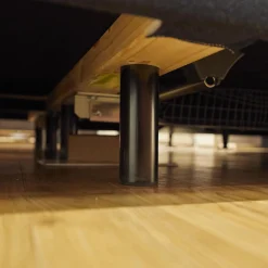 Mondo Boxspringbetten|Motor-Boxspringbett Espo Stoff Blau Fuß Matt Schwarz Matratzen H3/H4, Tagesdecke, Zierkissen,