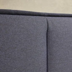 Mondo Boxspringbetten|Motor-Boxspringbett Espo Stoff Blau Fuß Matt Schwarz Matratzen H3/H4, Tagesdecke, Zierkissen,