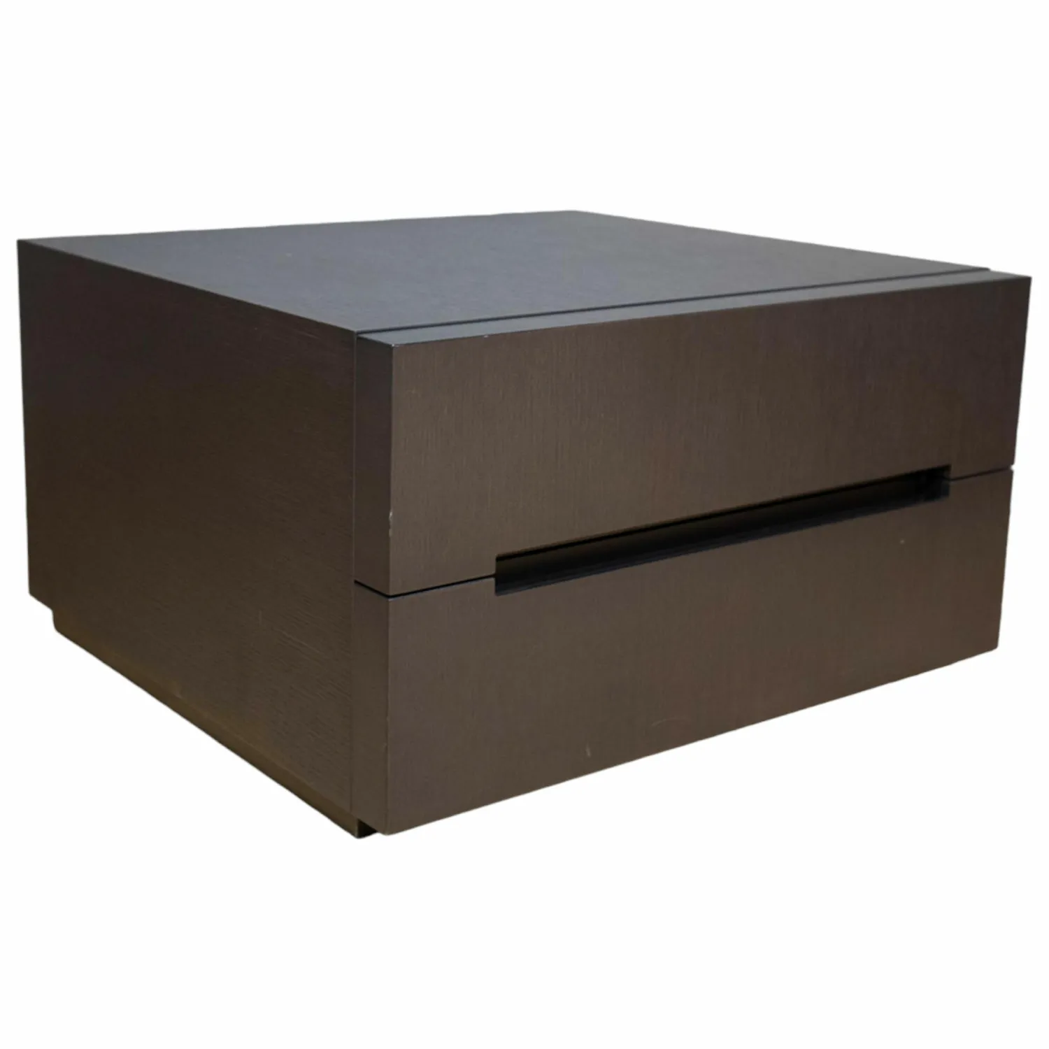 Molteni & C Nachttische|Nachtkommode 3030 Eiche Grau Füße Schwarz Mit 2 Schubladen