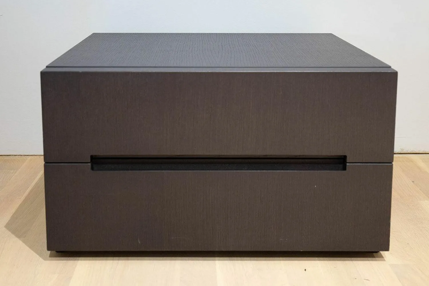 Molteni & C Nachttische|Nachtkommode 3030 Eiche Grau Füße Schwarz Mit 2 Schubladen