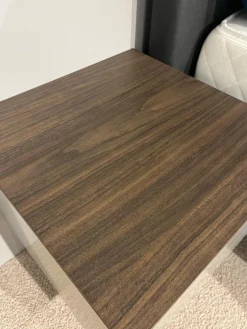 Novamobili Nachttische|Nachtkommode Living 2023 Lack Visone Matt Grau Innen Perla 46 Abdeckplatte 72 Noce