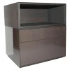 Piure Kommoden & Sideboards|Nachtkommode Nex Lack Hochglanz Coffee Box Offen Stehend Eiche Grey