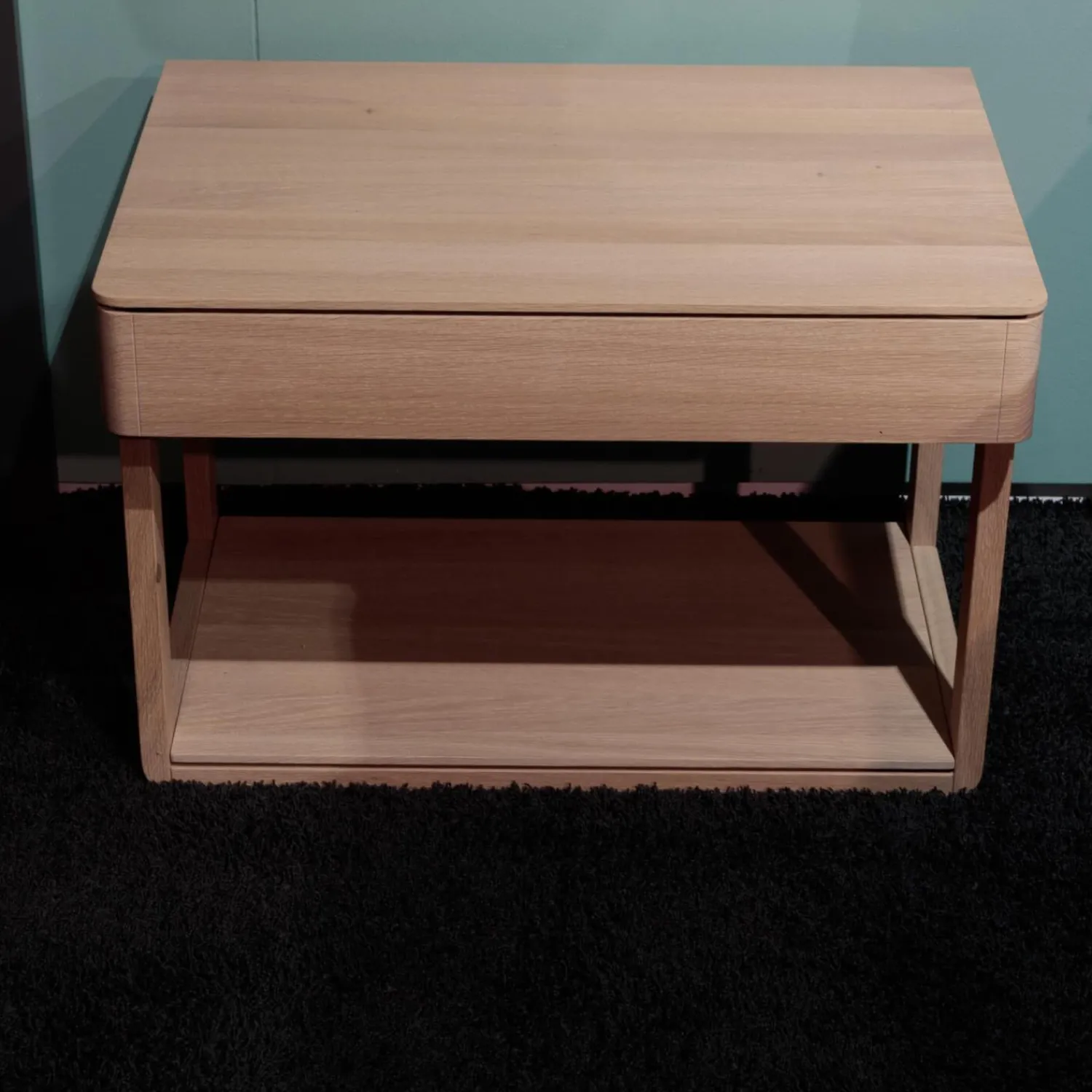 Team 7 Nachttische|Nachttisch Float Eiche Weißöl Mit 2 Kufen Und 1 Lade