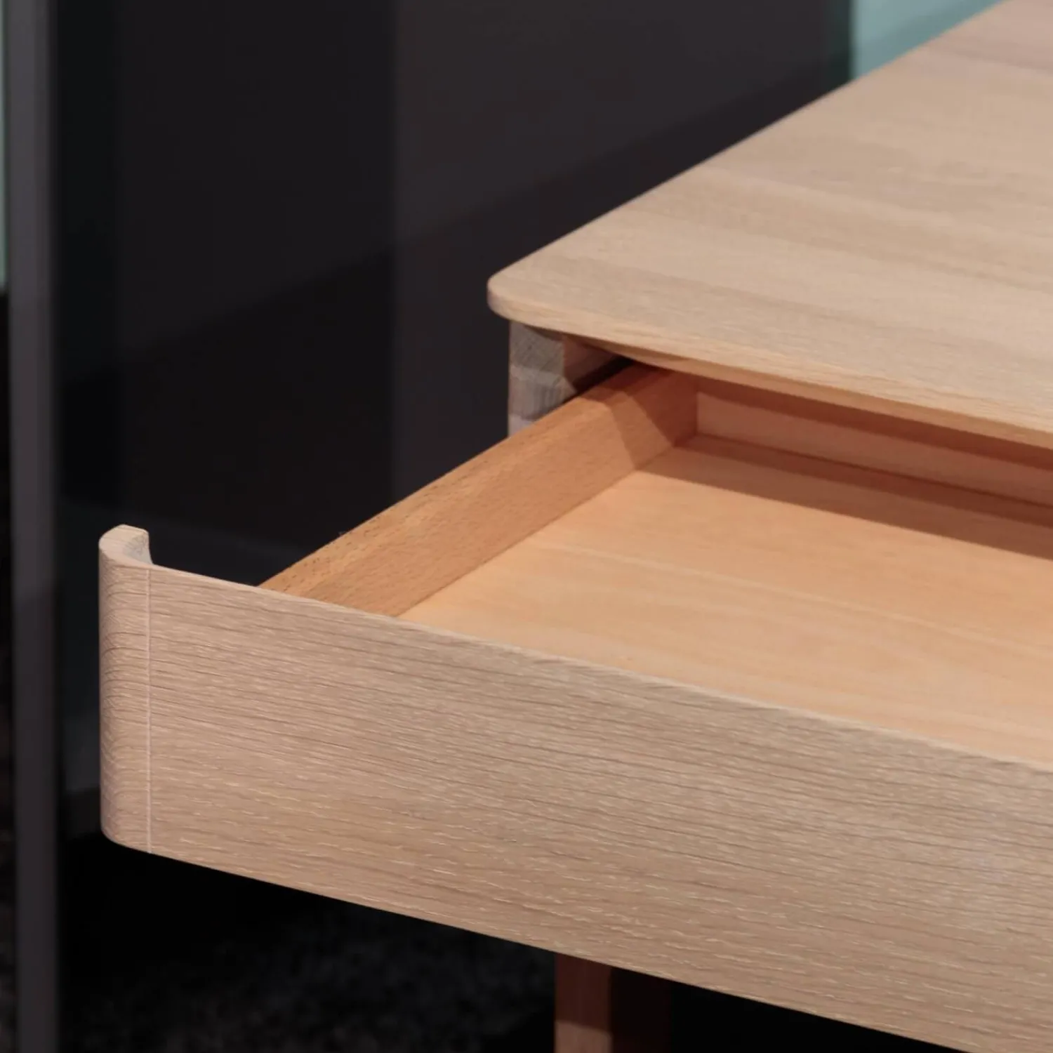 Team 7 Nachttische|Nachttisch Float Eiche Weißöl Mit 2 Kufen Und 1 Lade