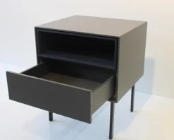 Schönbuch Nachttische|Nachttisch Holz Front 66 Granit Grau Nische 51 Nachtblau