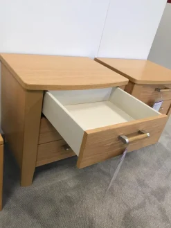 Nolte Nachttische|Nachttisch Rubin Eiche Natur Funiert Mit 3 Schubkästen