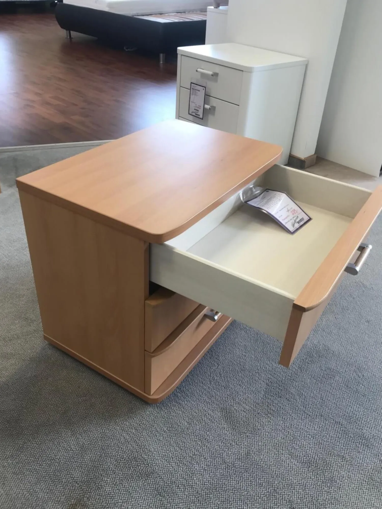 Nolte Nachttische|Nachttisch Saphir Buche Mit 3 Schubkästen