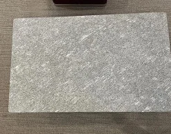 Flexform Loungemöbel|Outdoor Coffee Table Zefiro Platte Stein Silbergneis Grau Gestell Aluminium Matt Gebürstet