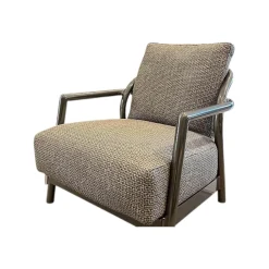 Flexform Loungesessel|Outdoor Sessel Alison Stoff Cacus N A73 C Grau Rücken Eco Leder Polyurethan Eva Bordeaux 7002 Rot Gestell Aluminium Lackiert