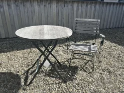 Weishäupl Gartentische|Outdoor Set Classic Holz Teak Grau Gestell Metall Dunkelgrün Schwarz Lackiert