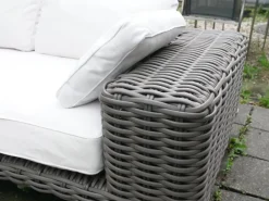 DEDON Loungemöbel|Outdoor Sofa 3 Sitzer Paros Farbe Silt Mit Kissenset Dry+ Plush Farben Linen Off White Inklusive Rolle