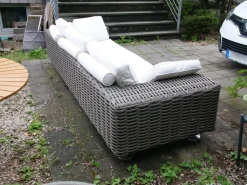 DEDON Loungemöbel|Outdoor Sofa 3 Sitzer Paros Farbe Silt Mit Kissenset Dry+ Plush Farben Linen Off White Inklusive Rolle