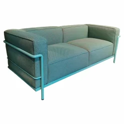 Cassina Loungemöbel|Outdoor Sofa LC3 Stoff Kimo Outdoor Smeraldo Grün Gestell Stahl Grün