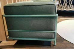 Cassina Loungemöbel|Outdoor Sofa LC3 Stoff Kimo Outdoor Smeraldo Grün Gestell Stahl Grün