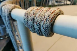 Cassina Loungemöbel|Outdoor Sofa Trampoline 561 Stoff Egadi Argento Seil Teipan mit 9 Kissen