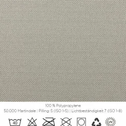 Cassina Loungemöbel|Outdoor Sofa Trampoline 561 Stoff Egadi Argento Seil Teipan mit 9 Kissen