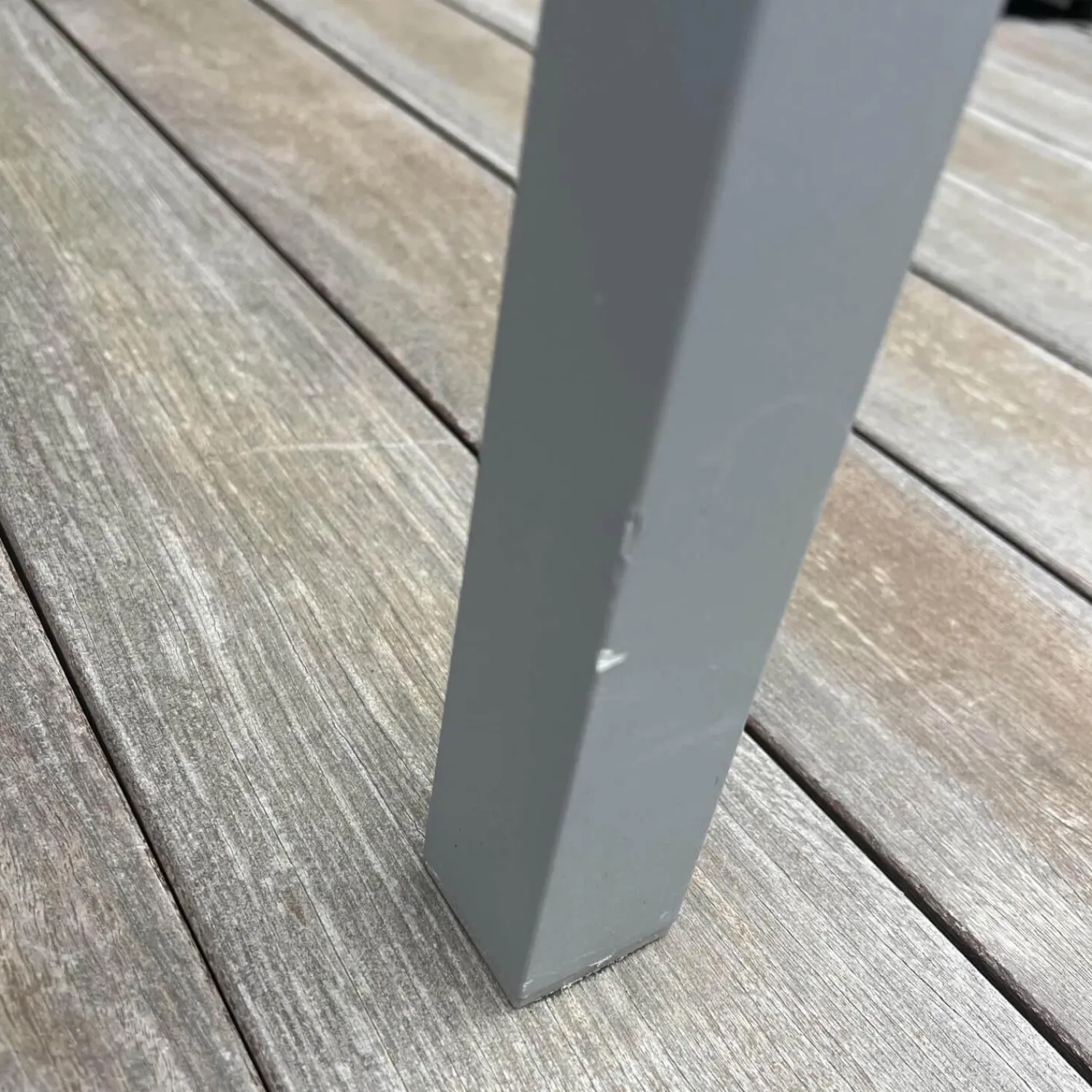 Cane Line Gartentische|Outdoor Tisch Pure Platte Keramik Concrete Grey Grau Gestell Aluminium Light Grey Grau