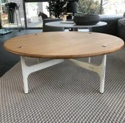 Gloster Couchtische|Outdoorcouchtisch Grand Weave Platte Teakholz Massiv Gestell Aluminium Pulverbeschichtet Weiß