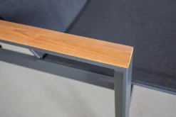 Solpuri Gartenliegen|Outdoor-Liege Spa Bespannung Softex-Gewebe Anthrazit Gestell Aluminium Anthrazit Mit Rollen