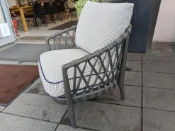 B&B Italia Loungemöbel|Outdoorsessel Erica Stoff Elisir 820 Blau Creme