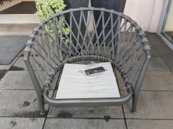 B&B Italia Loungemöbel|Outdoorsessel Erica Stoff Elisir 820 Blau Creme