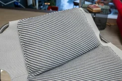 Rolf Benz Loungesessel|Outdoor-Sessel Jackout Stoff 20 462 Graublau Gestell Metall Anthrazit Pulverbeschichtet Inklusive Hocker