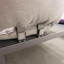 Weiß Loungemöbel|Outdoorsofa Feinstruktur Eleganz Graphit Mit 3 Kissensets Und 1 Armkissen