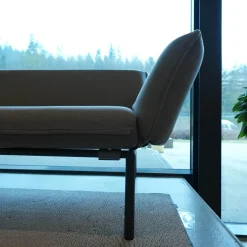 Fischer Möbel Loungemöbel|Outdoorsofa Luna Lounge Dining Bezug Stoff C Lopi R014 Coconut Grau Gestell Edelstahl