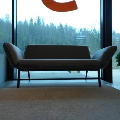 Fischer Möbel Loungemöbel|Outdoorsofa Luna Lounge Dining Bezug Stoff C Lopi R014 Coconut Grau Gestell Edelstahl