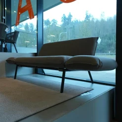 Fischer Möbel Loungemöbel|Outdoorsofa Luna Lounge Dining Bezug Stoff C Lopi R014 Coconut Grau Gestell Edelstahl