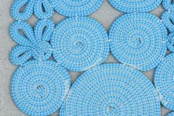 Paola Lenti Teppiche|Outdoorteppich Spin TASN00B Stoff Fiordaliso Blu Chiaro T9857 Blau 198x198