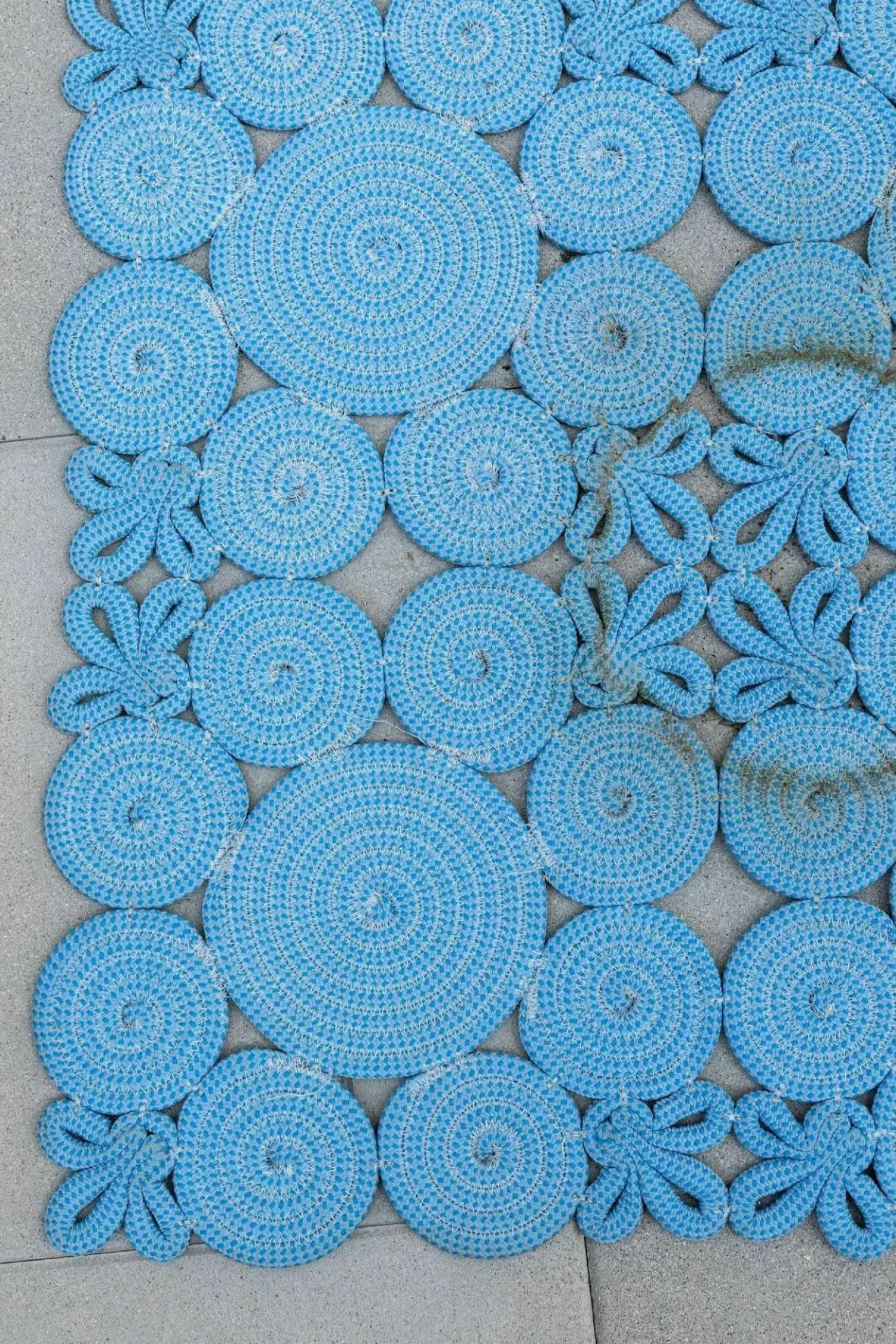 Paola Lenti Teppiche|Outdoorteppich Spin TASN00B Stoff Fiordaliso Blu Chiaro T9857 Blau 198x198