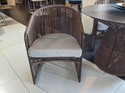 Varaschin Essgruppen|Outdoor-Tischgruppe Tibidado Corton Bordo Marone Tisch mit 3 Stühlen