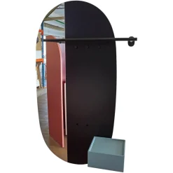 Schönbuch Garderoben|Paneelgarderobe Mask S Paneel Lack 46 Schwarz Und Schubkastenelement 53 Salbei Blau