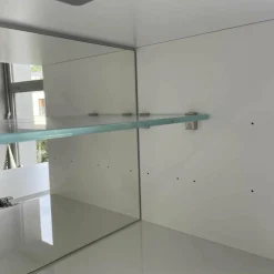 Kettnaker Wohnwände & Tv-Lowboards|Paneelwand Alea Lack Weiß Mit Beleuchtung Und Glas Einlegeböden